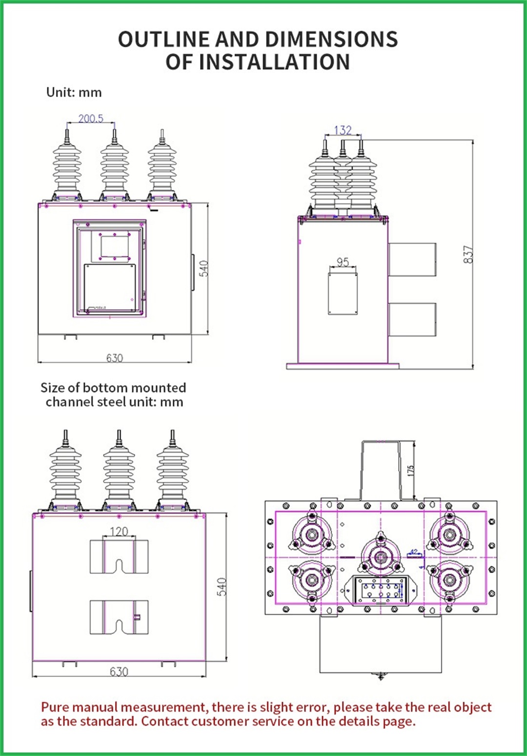 JLSZV-35 Outdoor three phases high voltage metering box combined