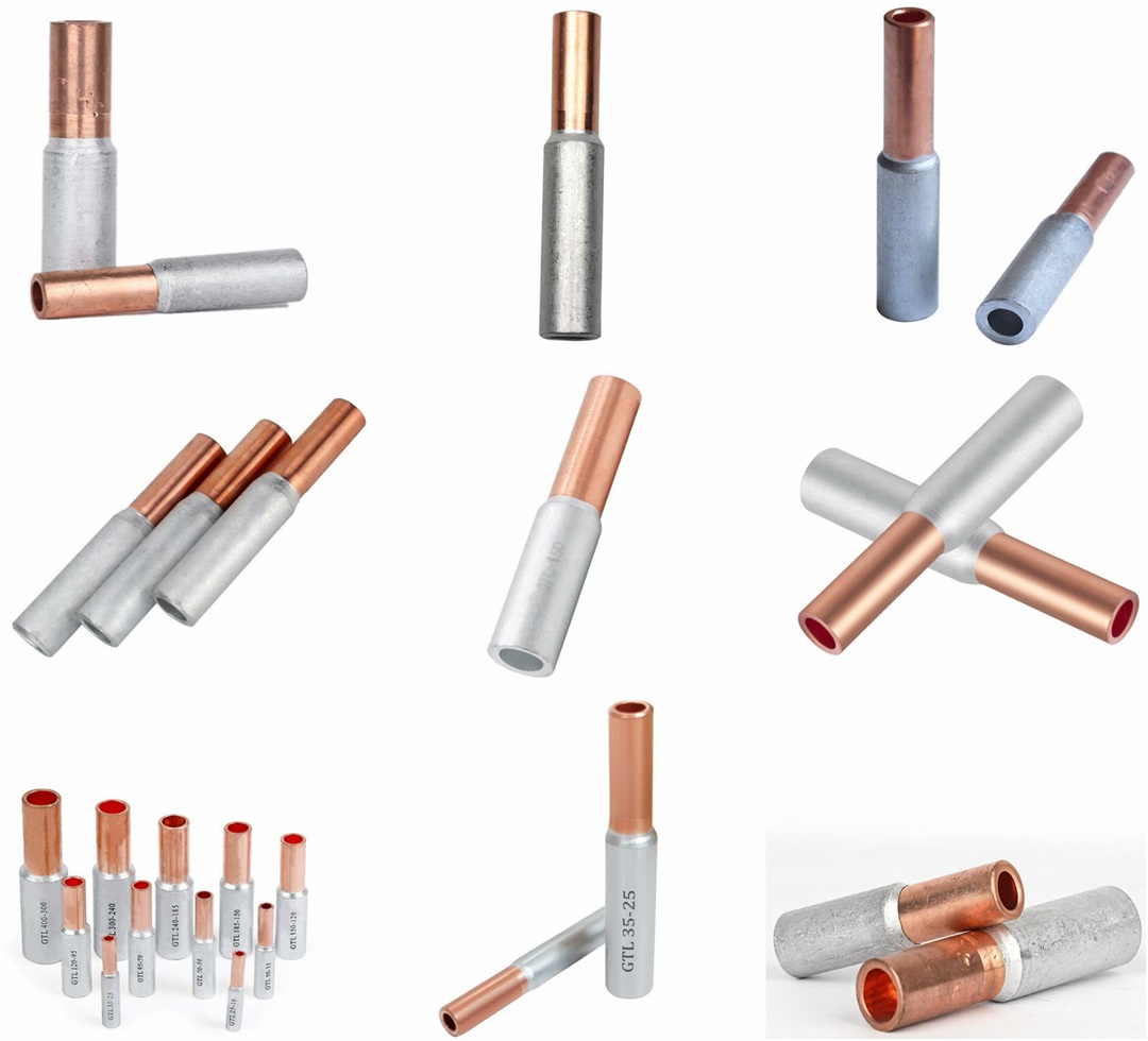 Terminais de cabo de tubos de conexão de alumínio de cobre