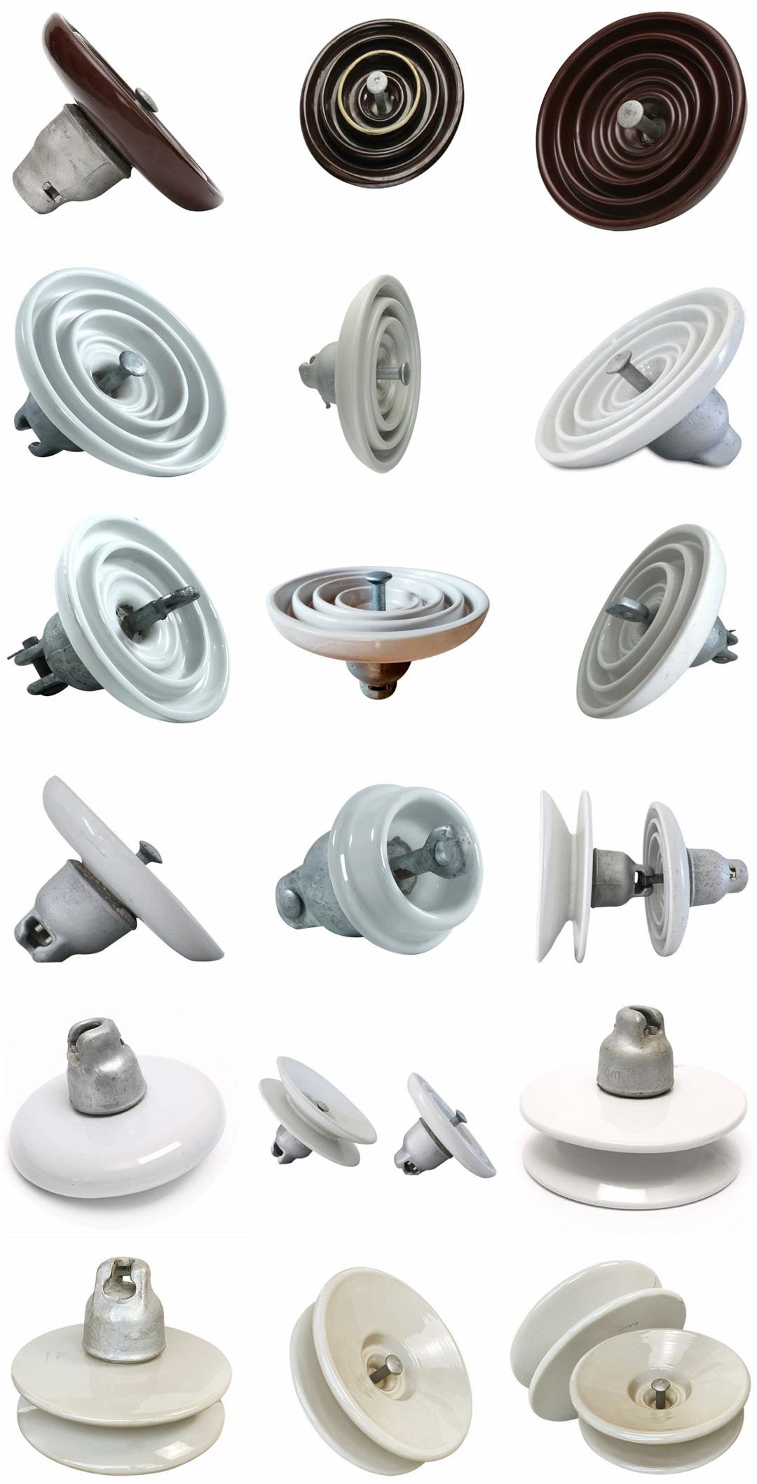 High voltage suspended porcelain insulator for power overhead lines