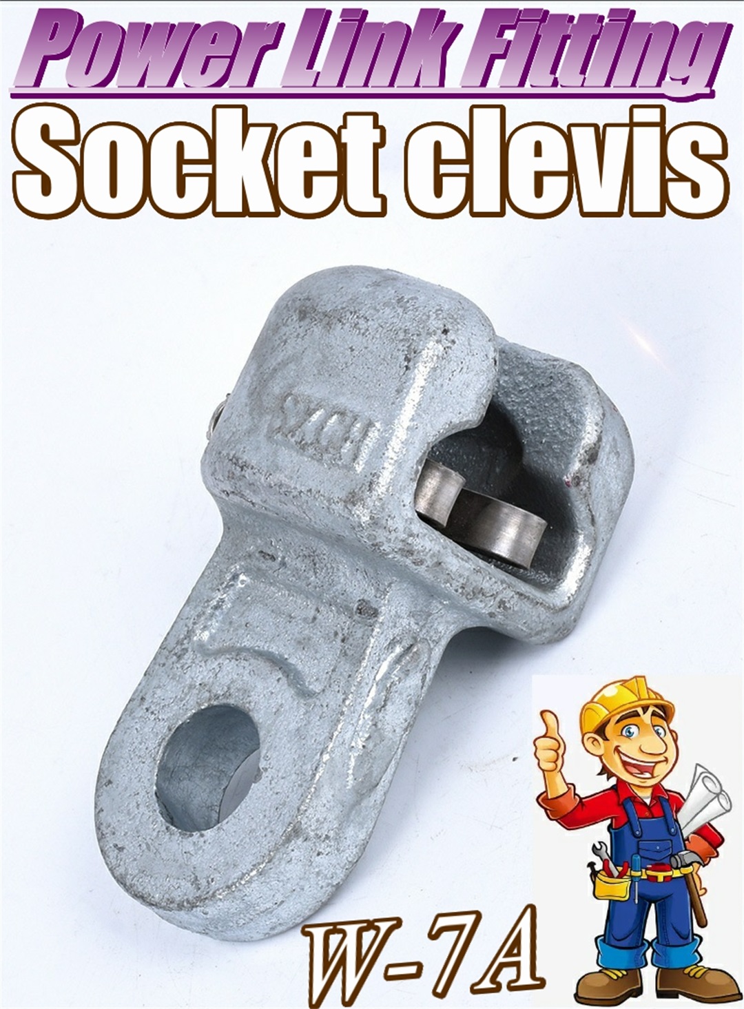 Socket clevis Power rohy fitting