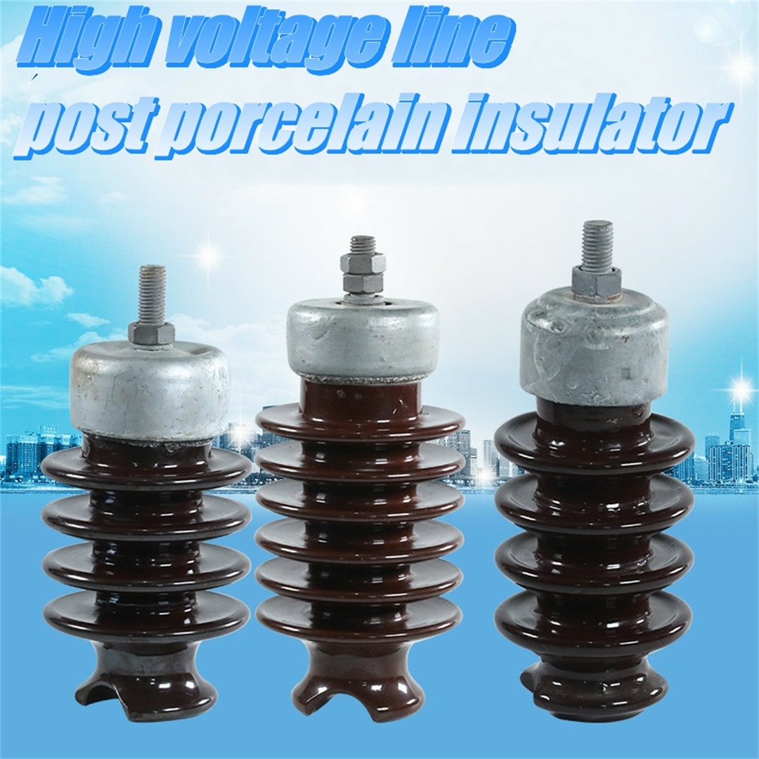 Post type porcelain insulator for outdoor high-voltage line