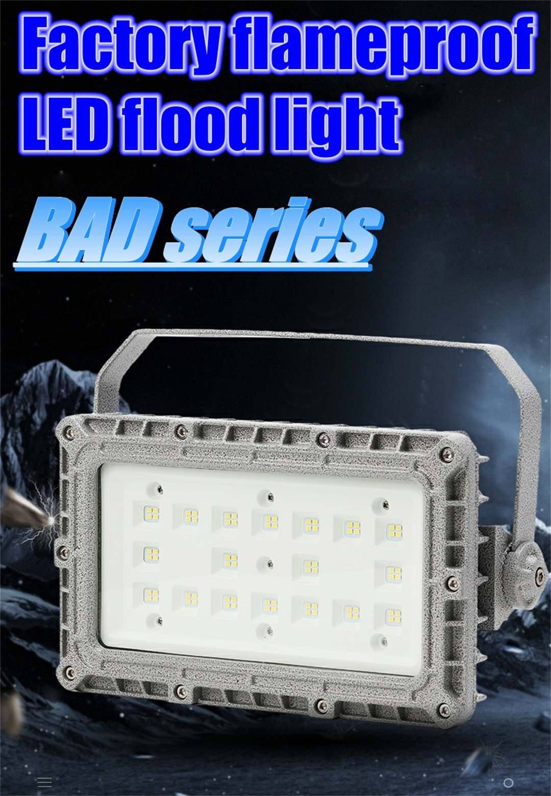 Lampu sorot LED tahan ledakan pabrik