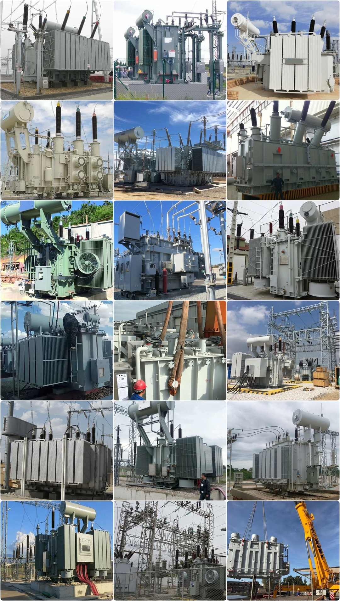 Three phase oil immersed on load voltage regulating power transformer