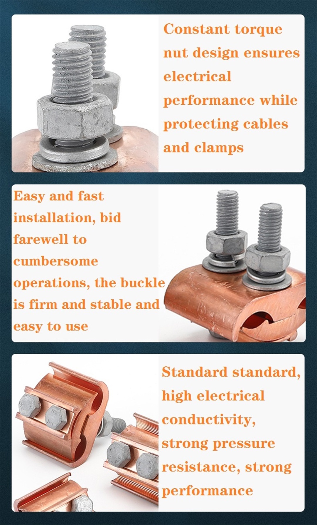 electric power fittings copper wire clip