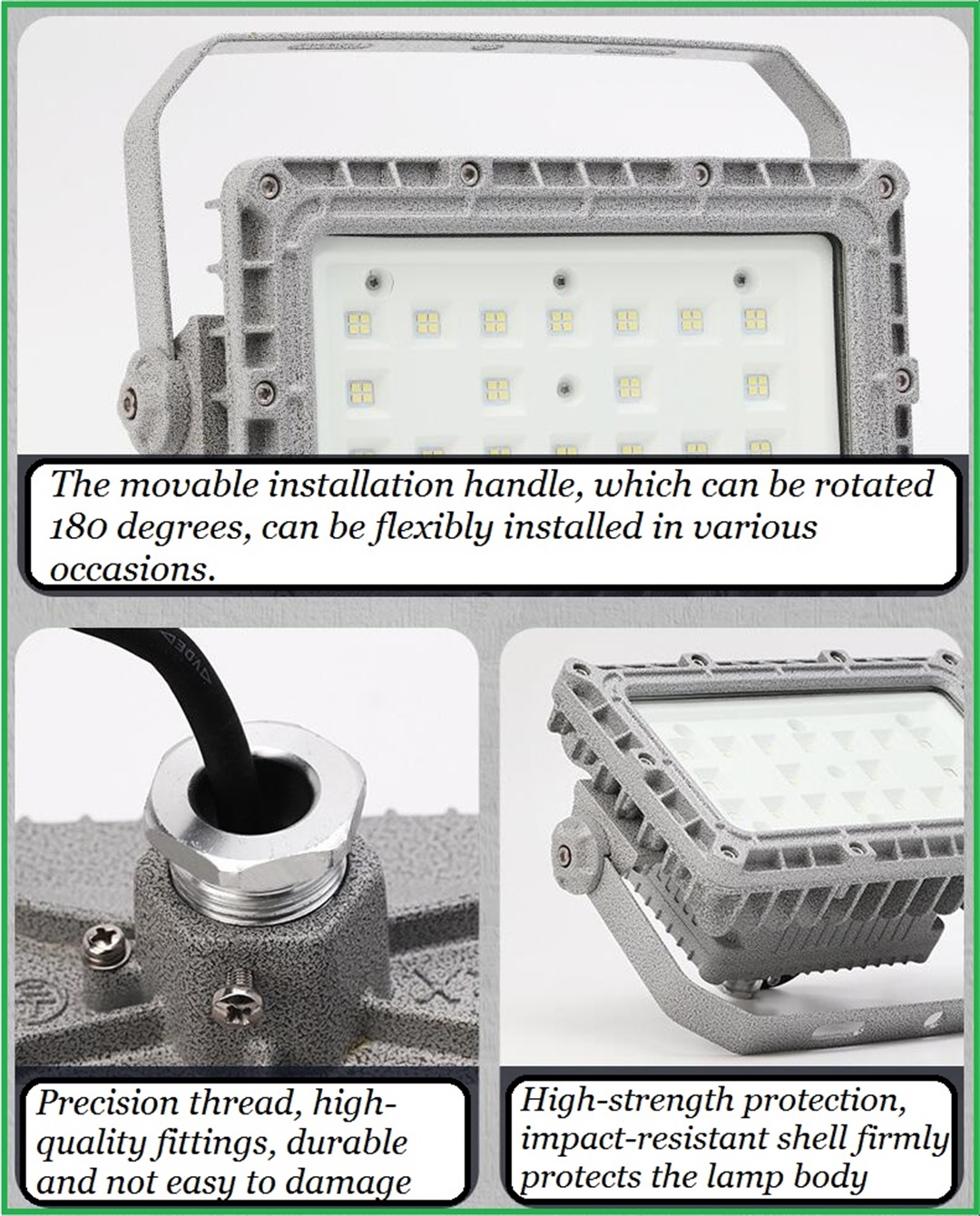 Lampu sorot LED tahan ledakan pabrik